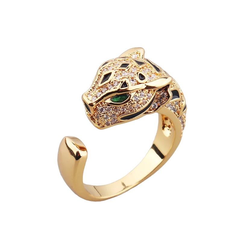 The Panthera Iced Emerald Eye Gemstone Ring for Women | Shop Today. Get ...