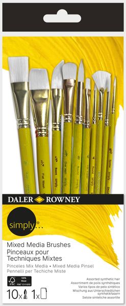 D-R Simply Brush Set Mixed Media Sh 10 Pc