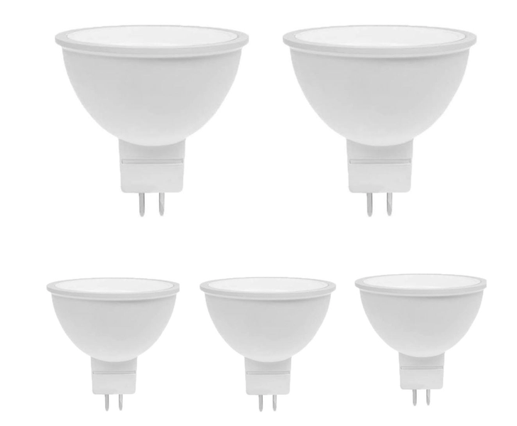 5 Pack - 12v LED 8w Down lights MR16 Cool White