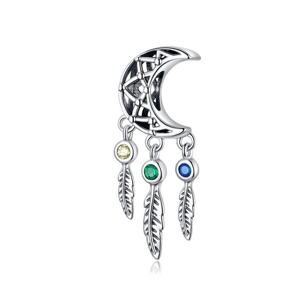 Charms Forever 925 Sterling Silver Moon Dream Catcher by ASR