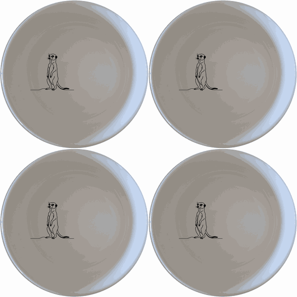 Meerkat Standing Hind Legs Bowl Set of 4 - Range 1