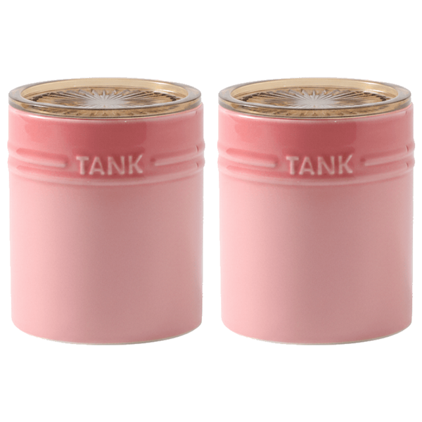 2 Pack Porcelain Sealed Jar - Pink