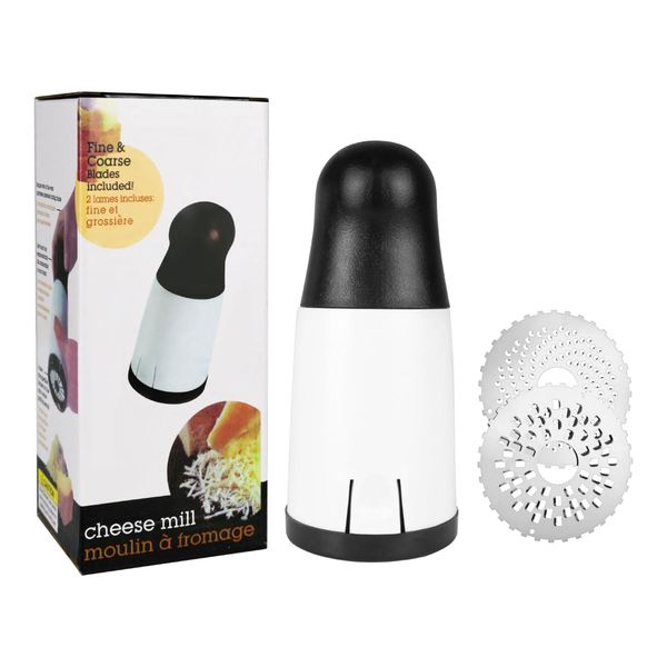 Manual Cheese Grater Set - Handheld Mill with Stainless Steel Blades