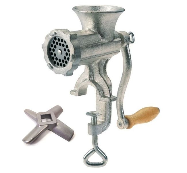 Hand Operated Size 08 Meat Mincer: Durable Metal for Efficient &amp; Precision