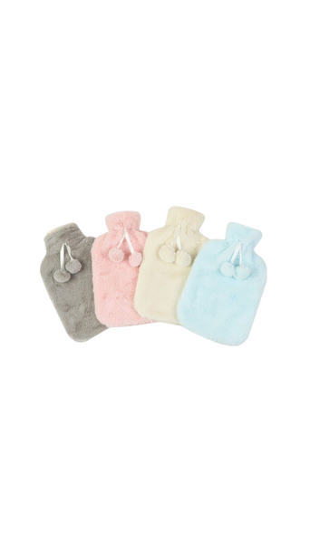 Plush Cover Hot Water Bottle - 4 Pack