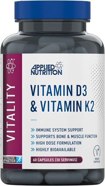 Applied Nutrition Vitamin D3 &amp; K2 - 60 Caps