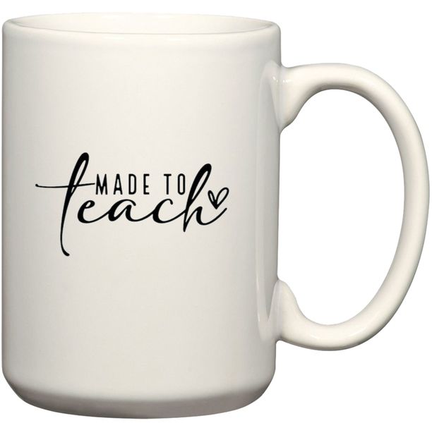 Made To Teach Birthday Christmas Teacher Thank You Gift Coffee Mug
