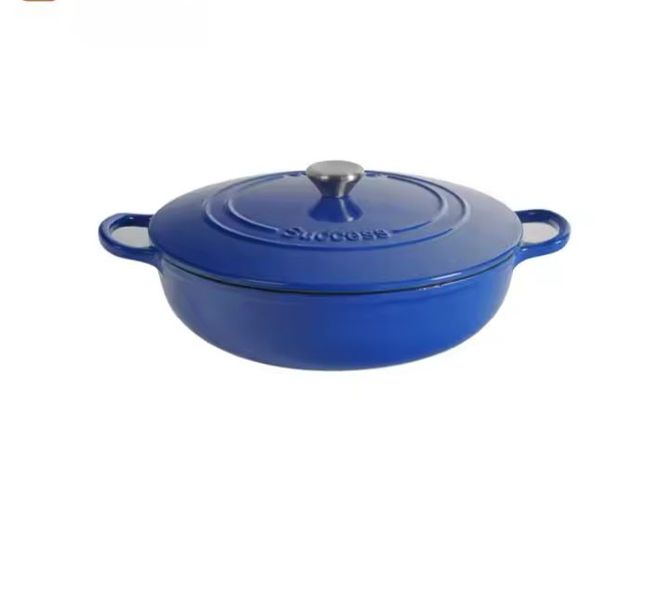 Heavy Duty Super CAST-IRON SHALLOW POT with Metal Mini Wallpaper