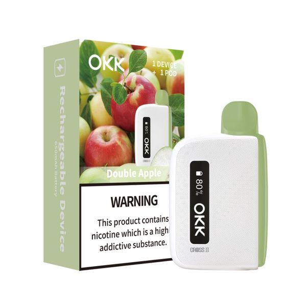 OKK Cross 5000 Puffs Disposable POD &amp; Battery KIT - Double Apple