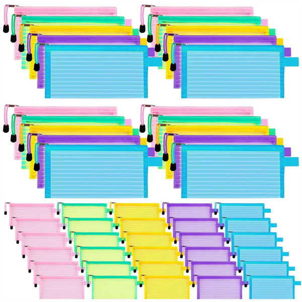 Mesh Pouch Pencil Pen Case Pencil Storage Pouches Bulk Pencil Bag