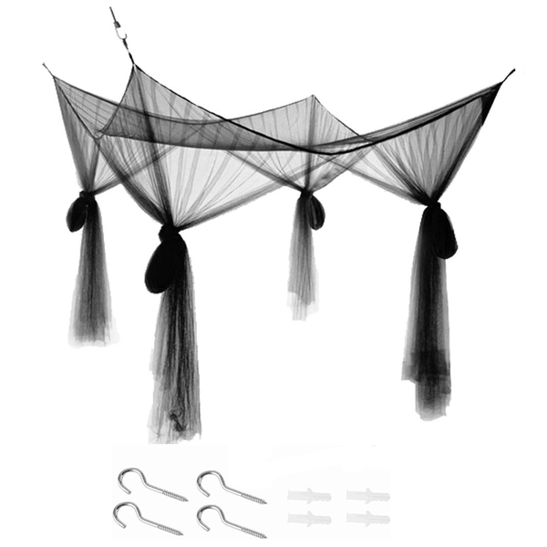 4-Door Canopy Mosquito Net for Bed - 190x210x240cm No Installation