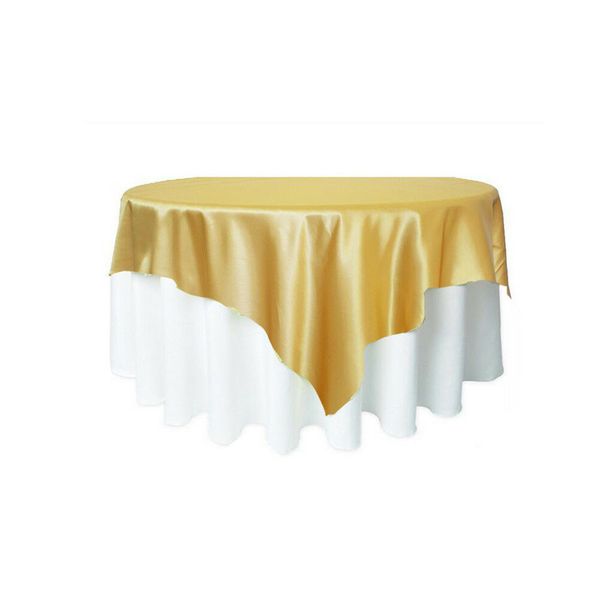 Gold Satin Table Overlay