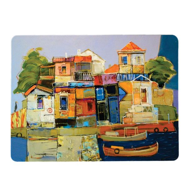 Painted Houses Mouse Pad
