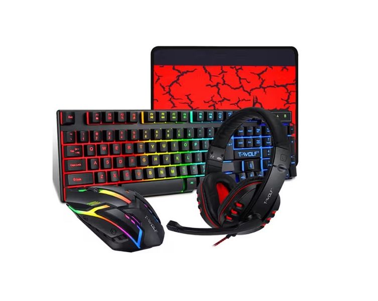 Q-JP004 4-in-1 RGB Gaming Combo - Keyboard, Mouse, Headset &amp; Mousepad