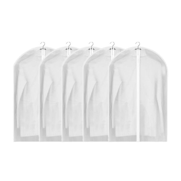 Vusign Clothing Zipper Dust Cover Bag White Medium 60x80cm 5pack