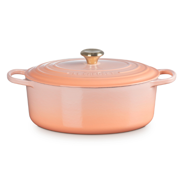 Le Creuset Signature Oval Cast Iron Casserole - 31cm - Peche