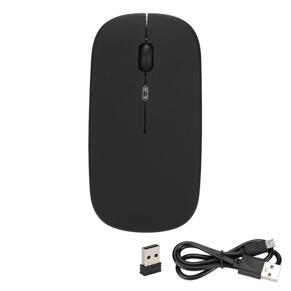 Wireless Mouse Office LED Rechargeable Black