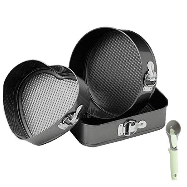 Optic 3 Pcs Non Stick Removable Bottom Shape Cake Mould