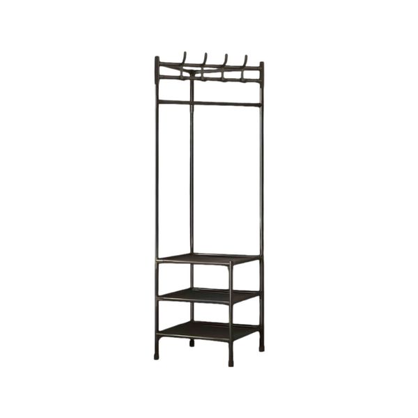 Freestanding 3 Tier Corner Shelf With Coat Hanger Rack F 52-8-1535
