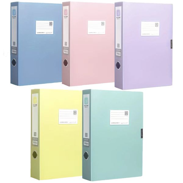 Stationery Office Thick Plastic A4 Document Holder File (2cm) Set of 5