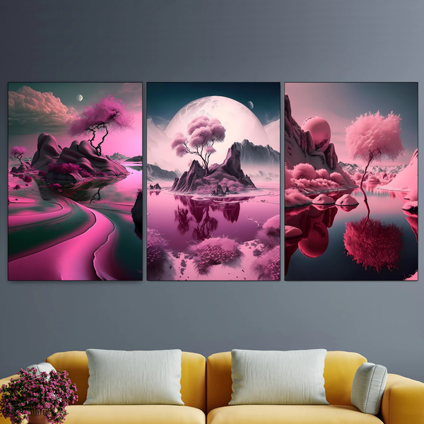 28X40Cm - Pink Abstract Surreal image
