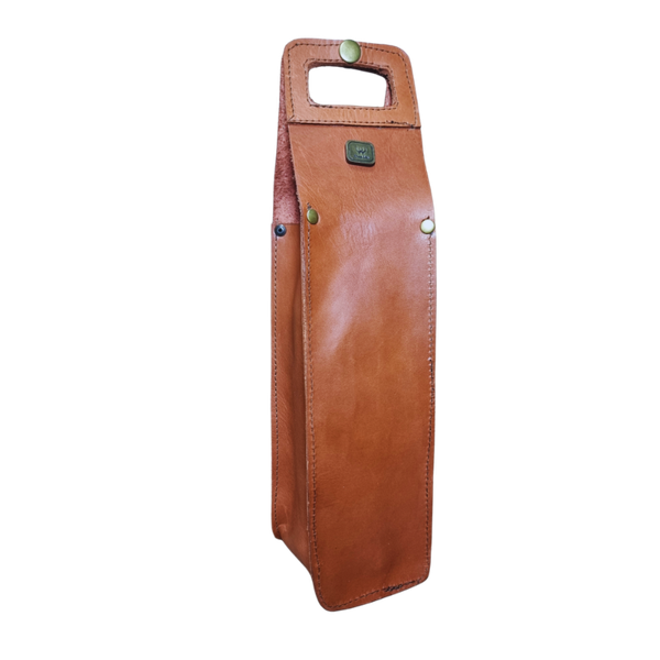 Knap Sak Single Leather Wine Bag