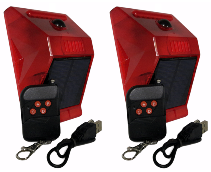 Solar Alarm with Remote Pack of 2