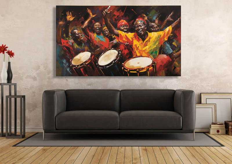 Canvas Wall Art - Jubilant Drum Beats Abstract - IM1153