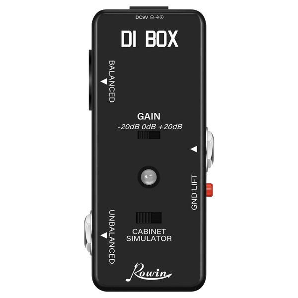 Rowin Di Box Lef-331 Micro-Di with Cab Sim and Gain Guitar Effect