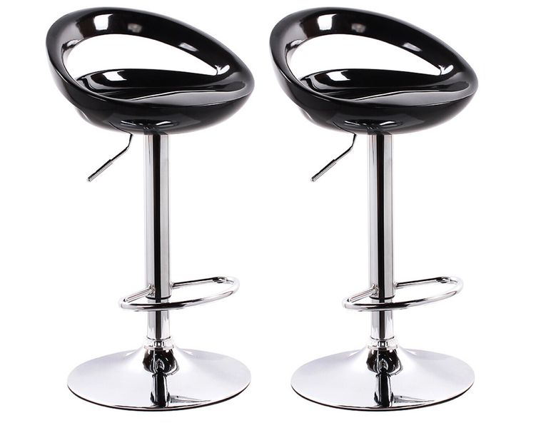 Bar Stools - Set of 2 (Black)