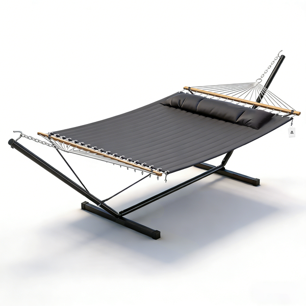 Topika Double Hammock With Stand Portable Hammock For Patio Garden Backyard