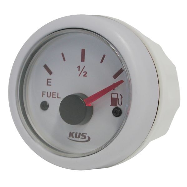 Kus Marine Grade Fuel Level Gauge - 52mm (White)