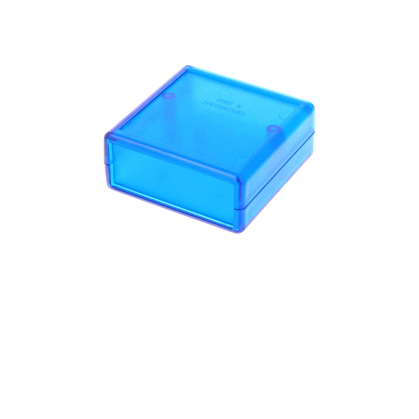 1593KTBU ABS Enclosure Hand Held 66×66×28mm Translucent Blue IP54