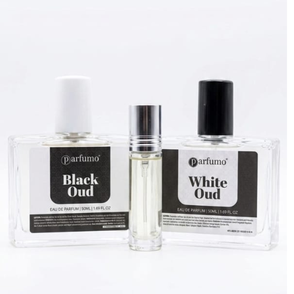 Parfumo Oud Perfume Set - Black Oud 50ml, White Oud 50ml &amp; Perfume Oil 15ml