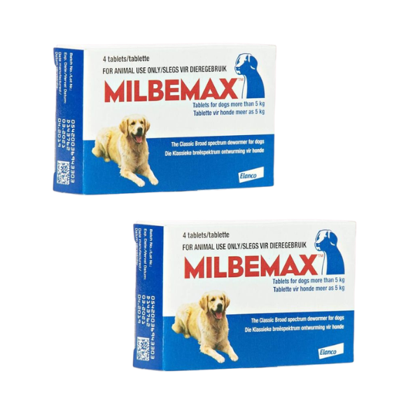 Milbemax Classic Broad Spectrum Dewormer For Dogs Over 5kg - 2 Pack