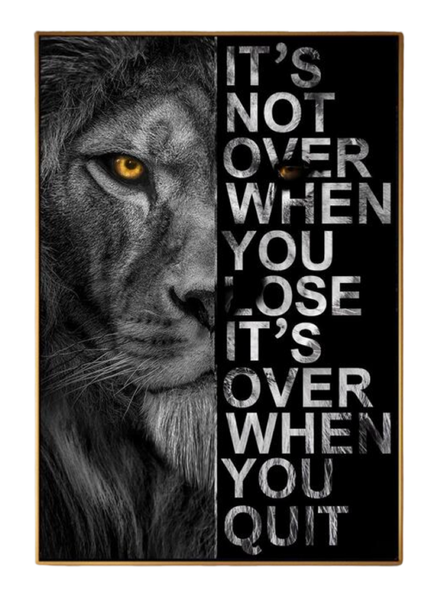 The lion in you canvas rolled.