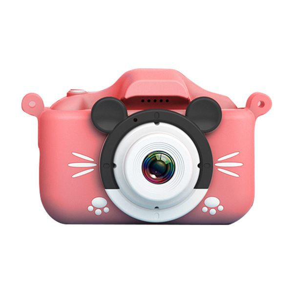 20MP Kids Camera, Cat Design, 2.0" IPS, Dual Lenses, Anti-Drop, Pink