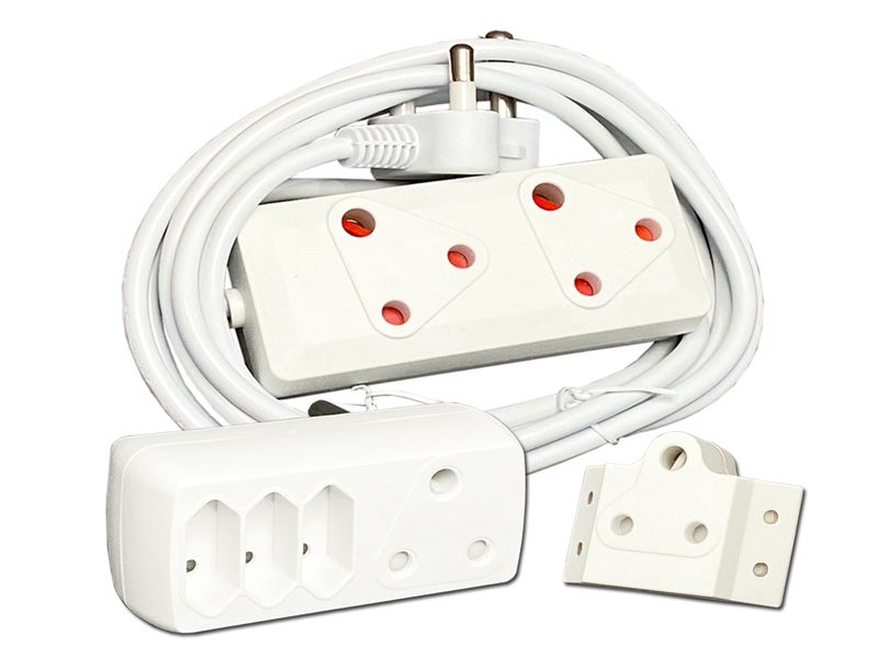 Everlotus Extension Cord 3M Bundle With 4 Way Multiplug And 1 Adapter