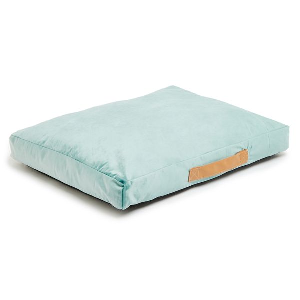 Wiggle Velvet Cushion Bed Duck Egg