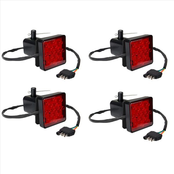 Red 15 Led 2 Inch Trailer Truck Hitch Tow Haul Compatible with Universal