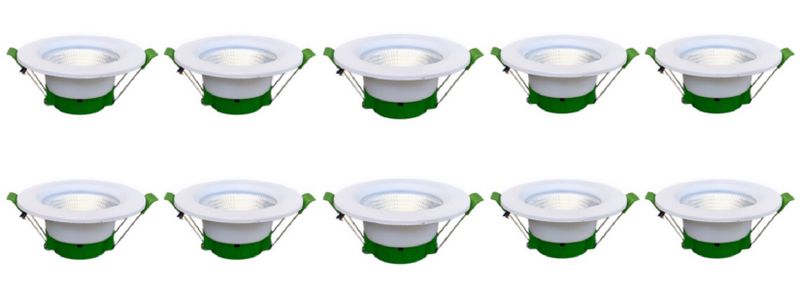 Pack of 10- Warm white 5W 400lm Down Light- 98mm