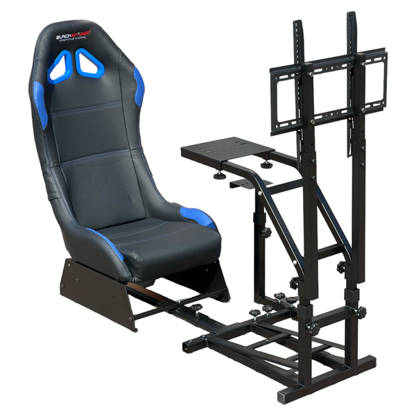 Blackspider BSVR007 Black and Blue Racing Simulator Seat