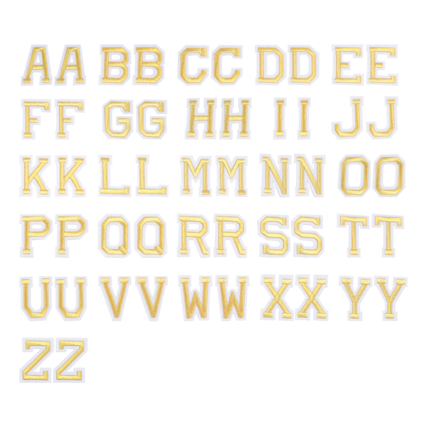 52Pcs Iron on Letter Patches, Applique Letter Patches for Clothing