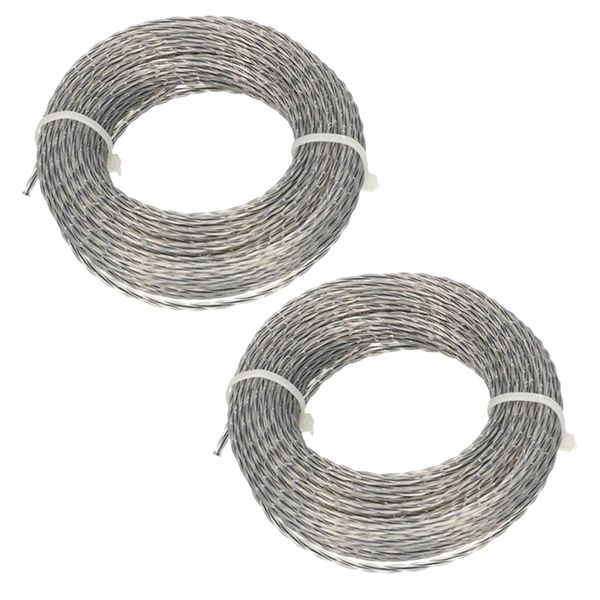 Tool Universal Reinforced Nylon Weed Trimmer Replacement Wire Set Of 2(40M)