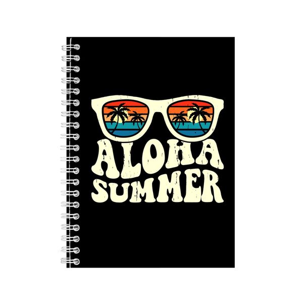 Summer Specs A5 Notebook Spiral Lined Surfing Graphic Notepad Present 099