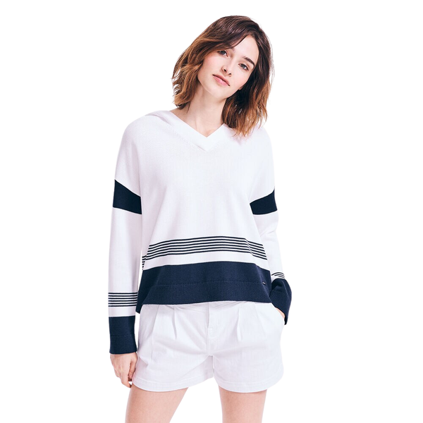 Nautica Women's Ecovero Color Block Hoodie