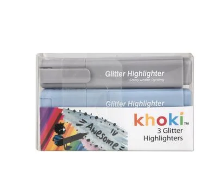 Sparkle &amp; Shine 3pc Glitter Highlighter Set for Creative Crafts