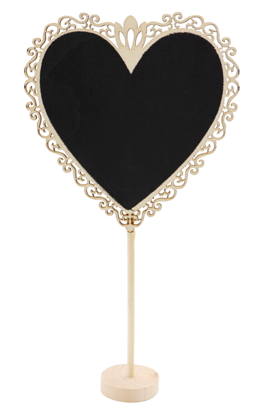 Set Of 5 Heart Shape Wooden Table Prop