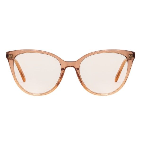 Elegant Cat-Eye Design Glasses - Transparent Pink