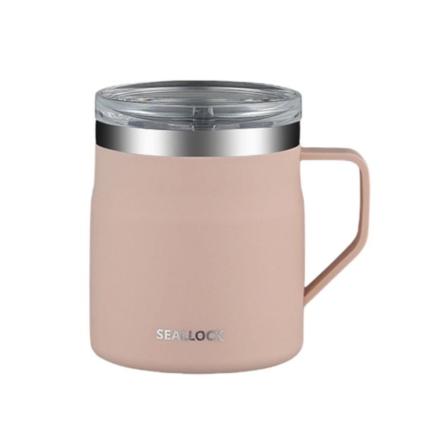 355ml Seal Lock Stainless Steel Insulated Metro Flask Mug with Handle &amp; Lid